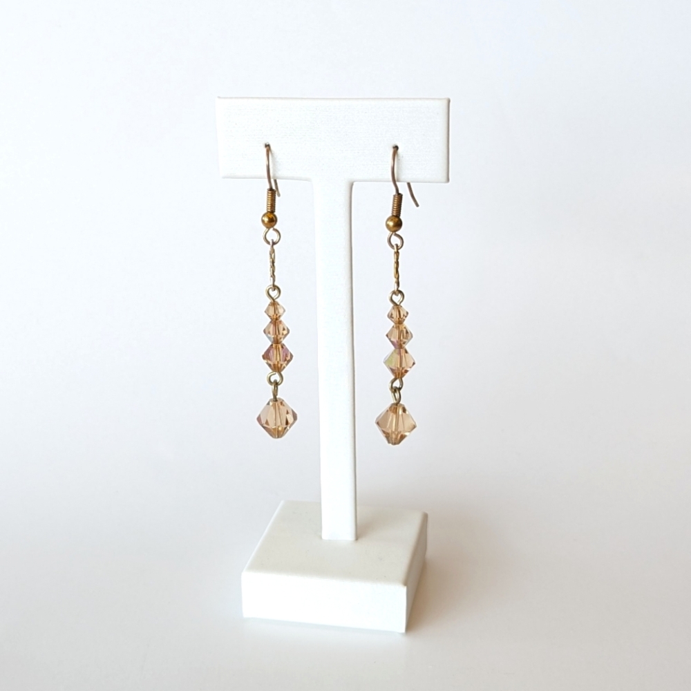 Champagne Gold Dangle Earrings